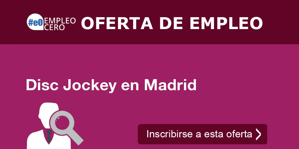 Disc Jockey en Madrid