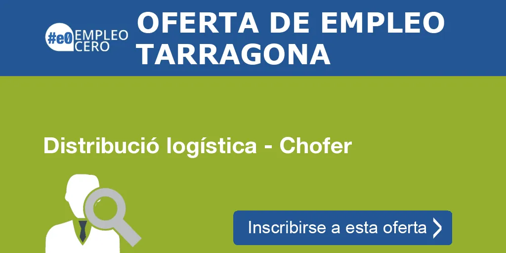 Distribució logística - Chofer