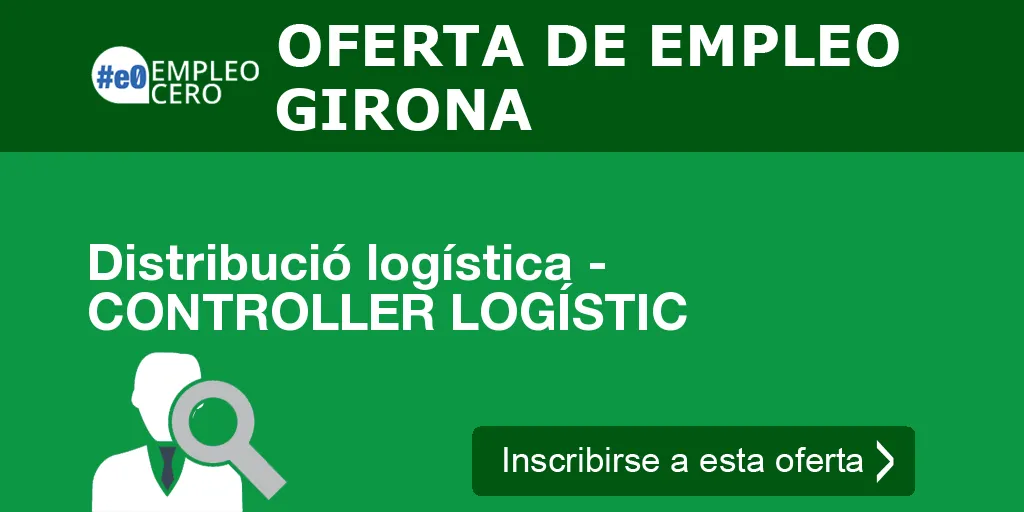 Distribució logística - CONTROLLER LOGÍSTIC