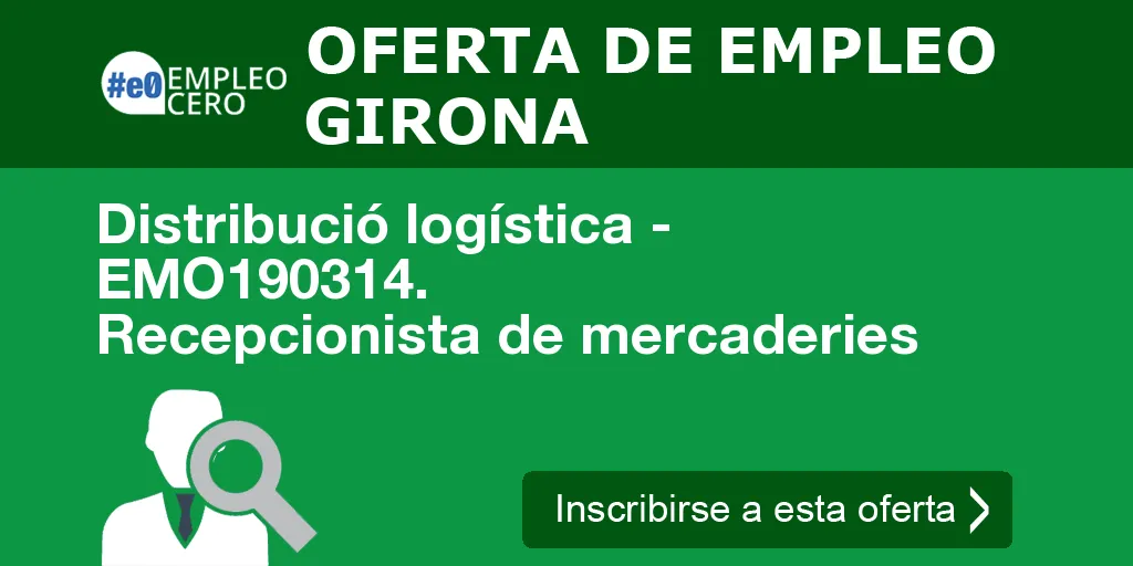 Distribució logística - EMO190314. Recepcionista de mercaderies