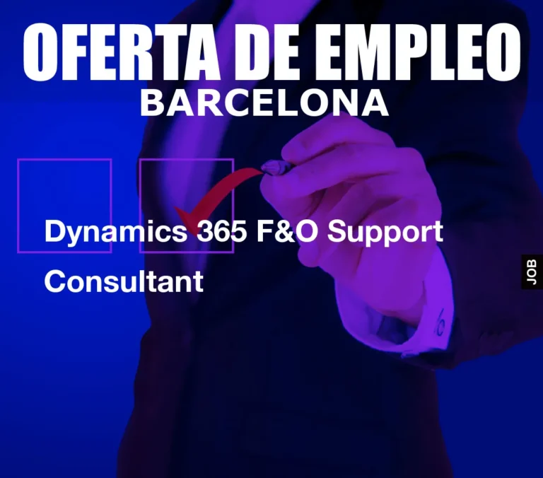 Dynamics 365 F&O Support Consultant