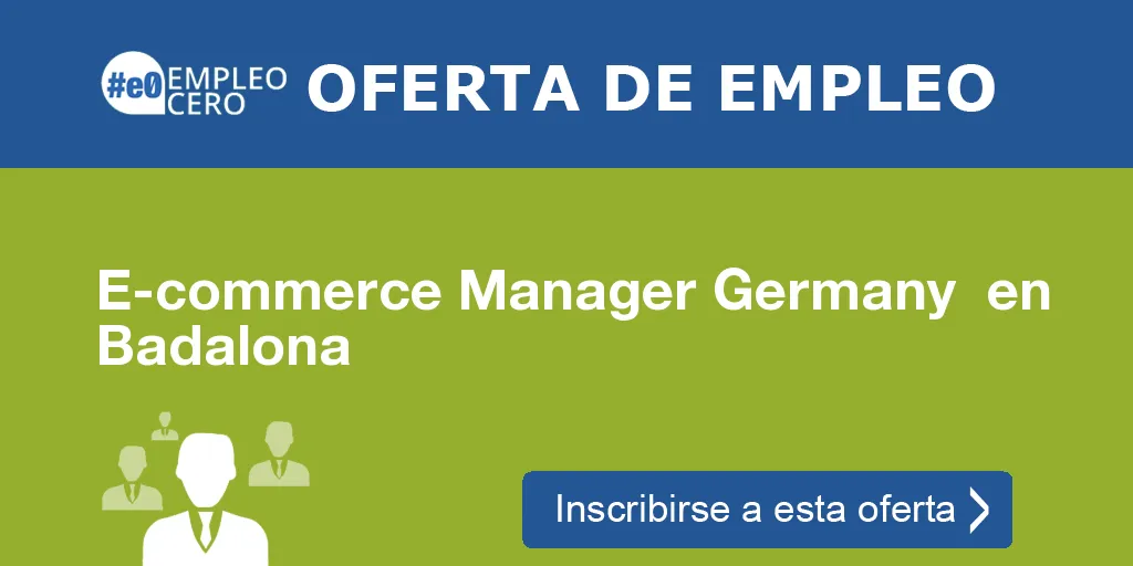 E-commerce Manager Germany  en Badalona