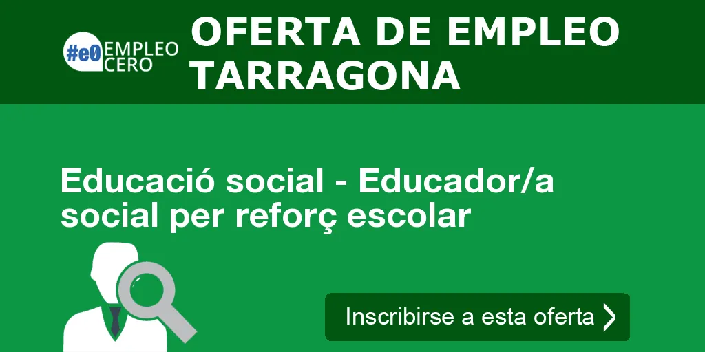 Educació social - Educador/a social per reforç escolar