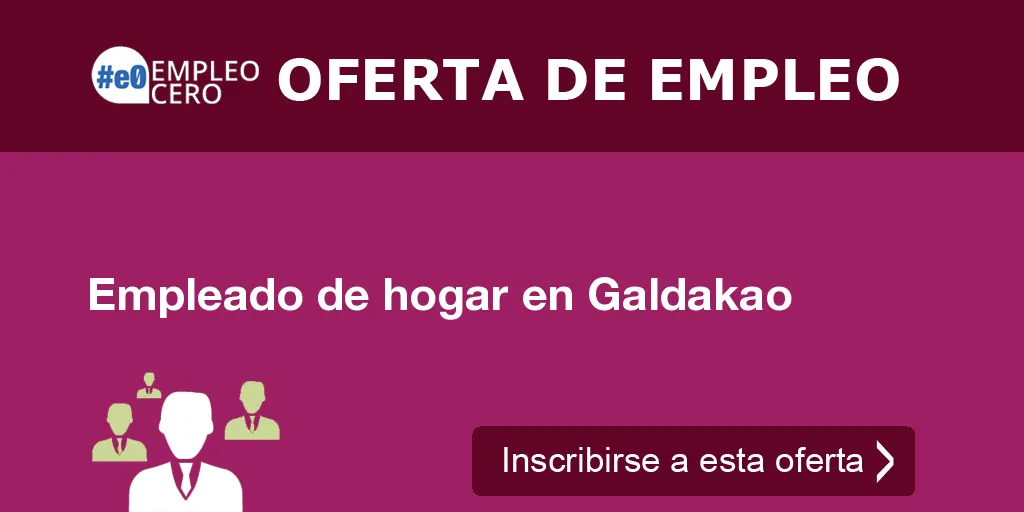 Empleado de hogar en Galdakao