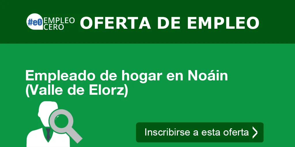 Empleado de hogar en Noáin (Valle de Elorz)