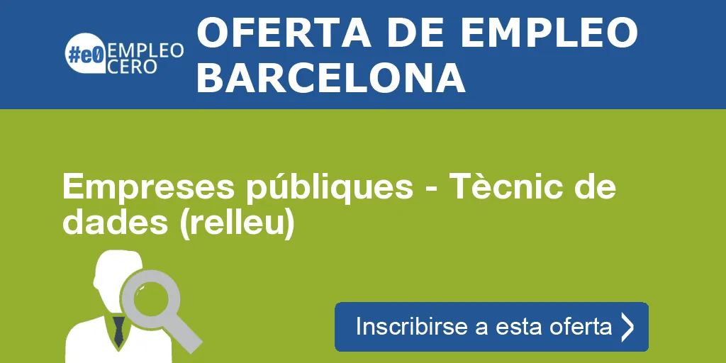 Empreses públiques - Tècnic de dades (relleu)