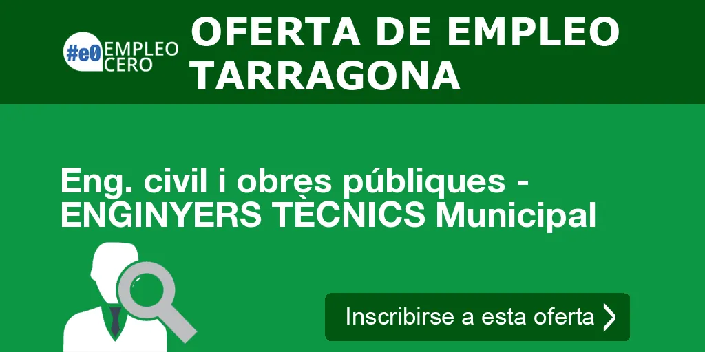 Eng. civil i obres públiques - ENGINYERS TÈCNICS Municipal