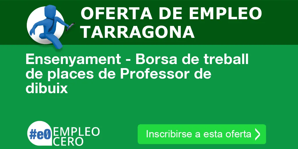 Ensenyament - Borsa de treball de places de Professor de dibuix