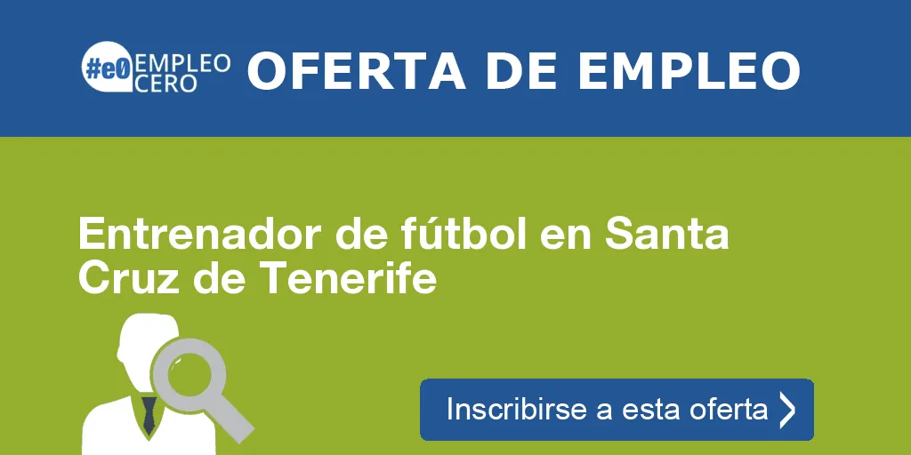 Entrenador de fútbol en Santa Cruz de Tenerife