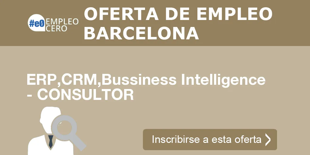 ERP,CRM,Bussiness Intelligence - CONSULTOR