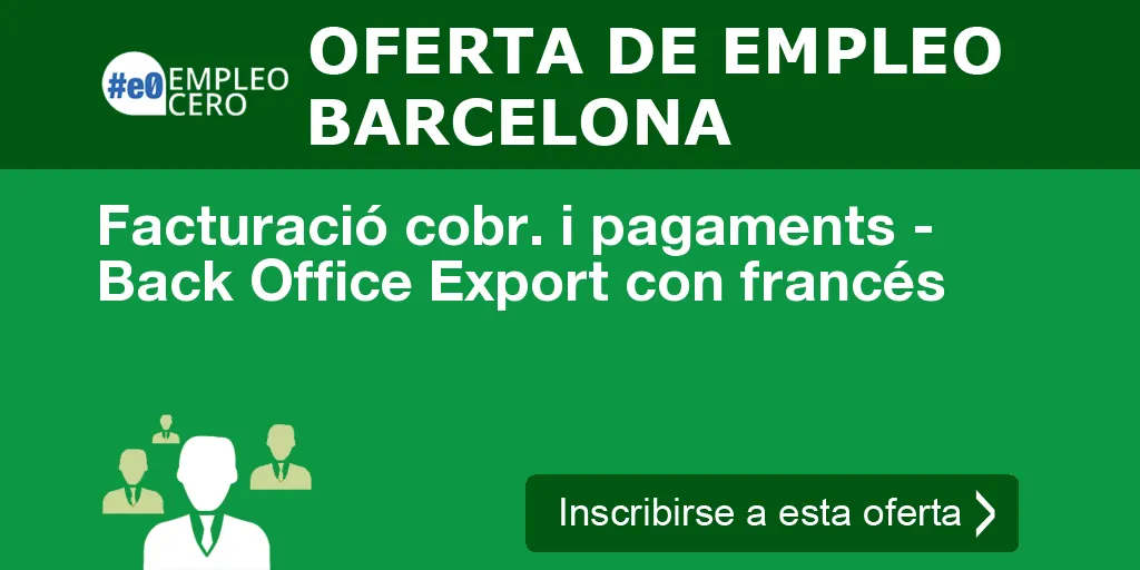 Facturació cobr. i pagaments - Back Office Export con francés