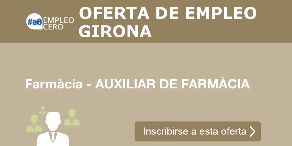 Farmàcia - AUXILIAR DE FARMÀCIA