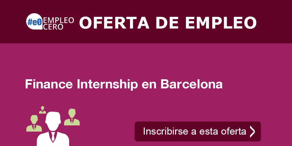 Finance Internship en Barcelona