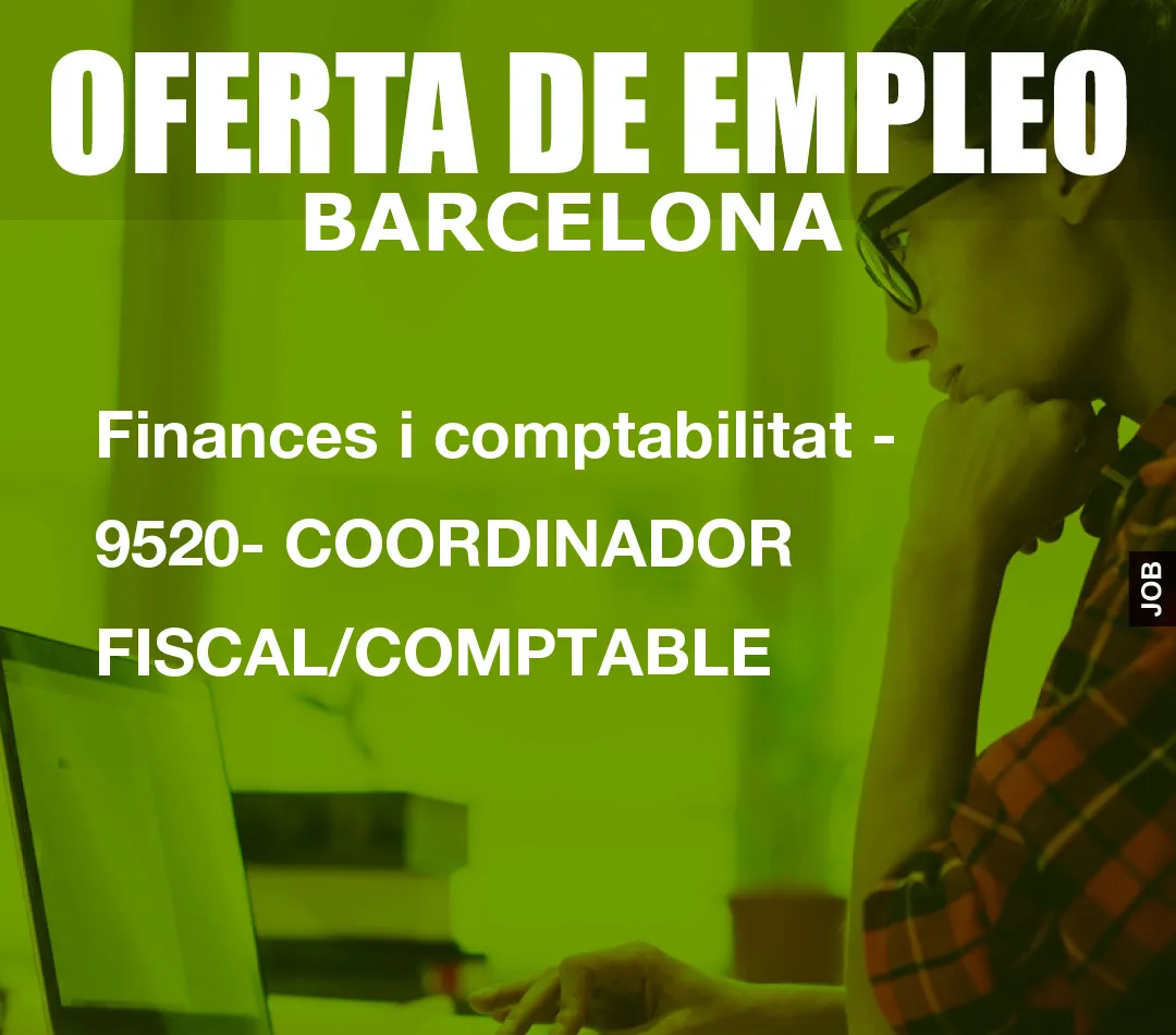 Finances i comptabilitat – 9520- COORDINADOR FISCAL/COMPTABLE