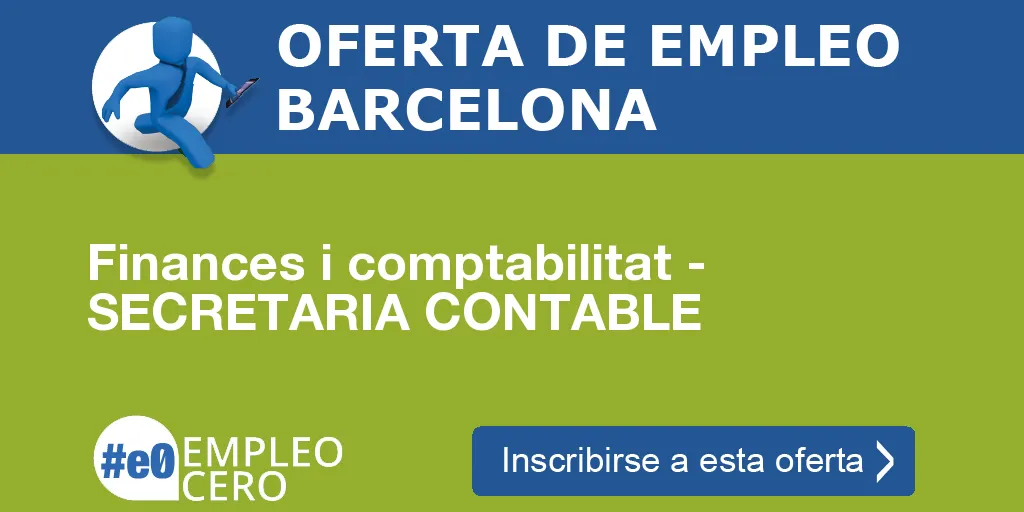 Finances i comptabilitat - SECRETARIA CONTABLE