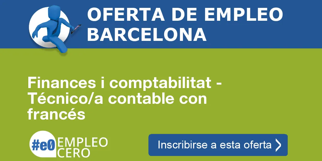 Finances i comptabilitat - Técnico/a contable con francés