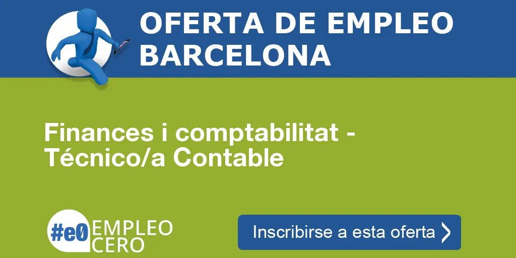 Finances i comptabilitat - Técnico/a Contable