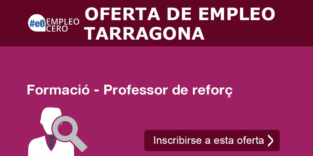 Formació - Professor de reforç