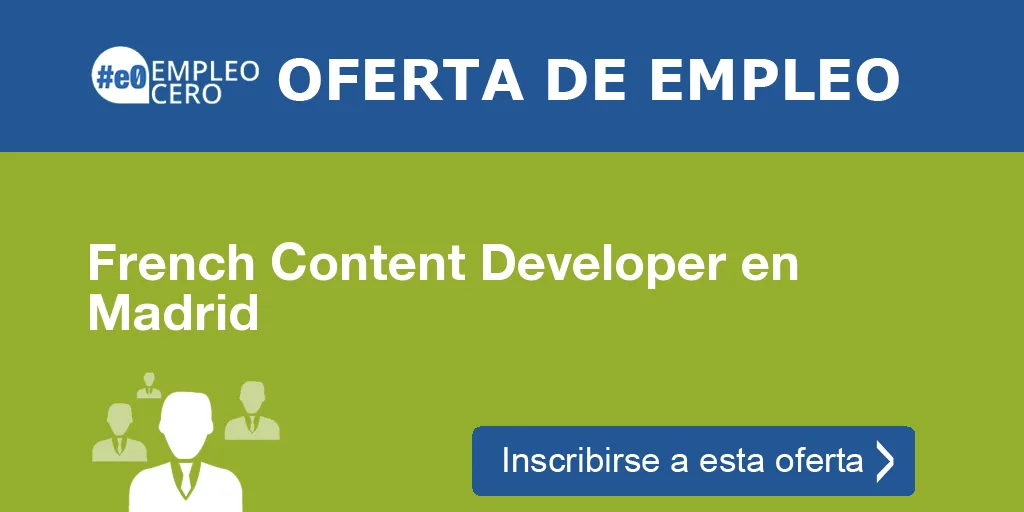 French Content Developer en Madrid