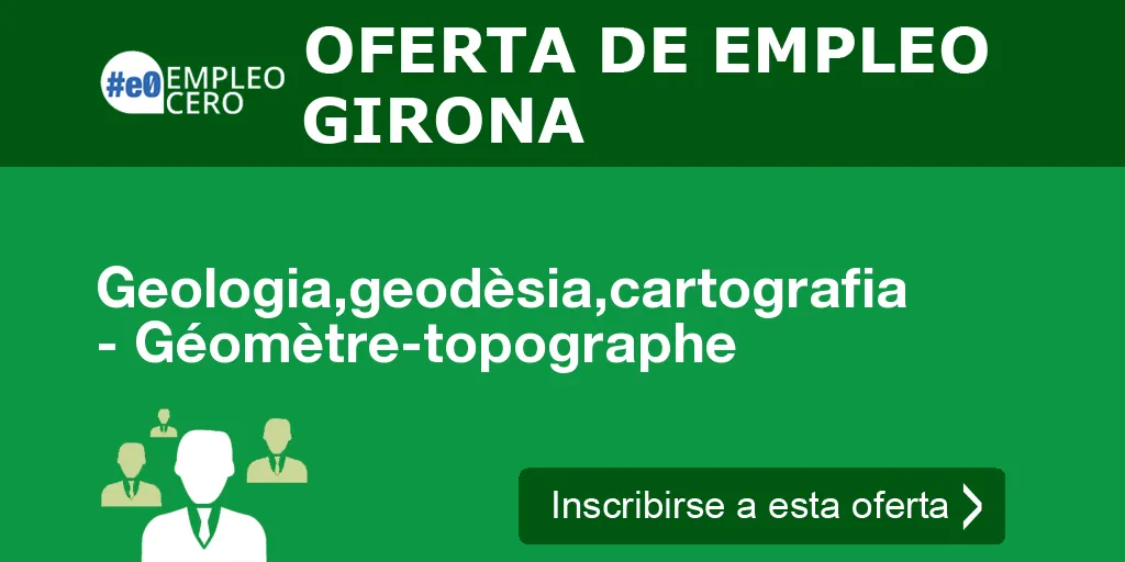 Geologia,geodèsia,cartografia - Géomètre-topographe