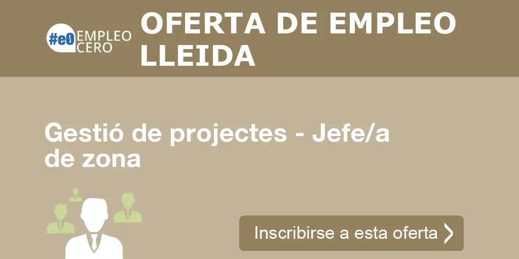 Gestió de projectes - Jefe/a de zona