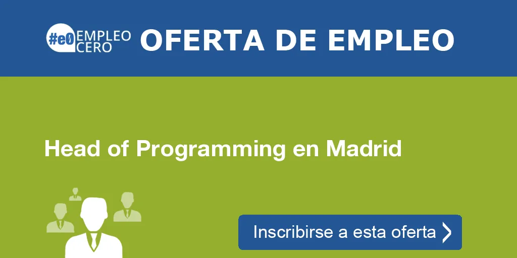 Head of Programming en Madrid