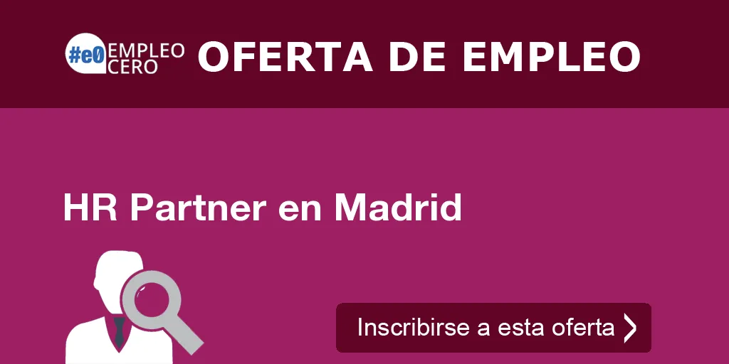 HR Partner en Madrid