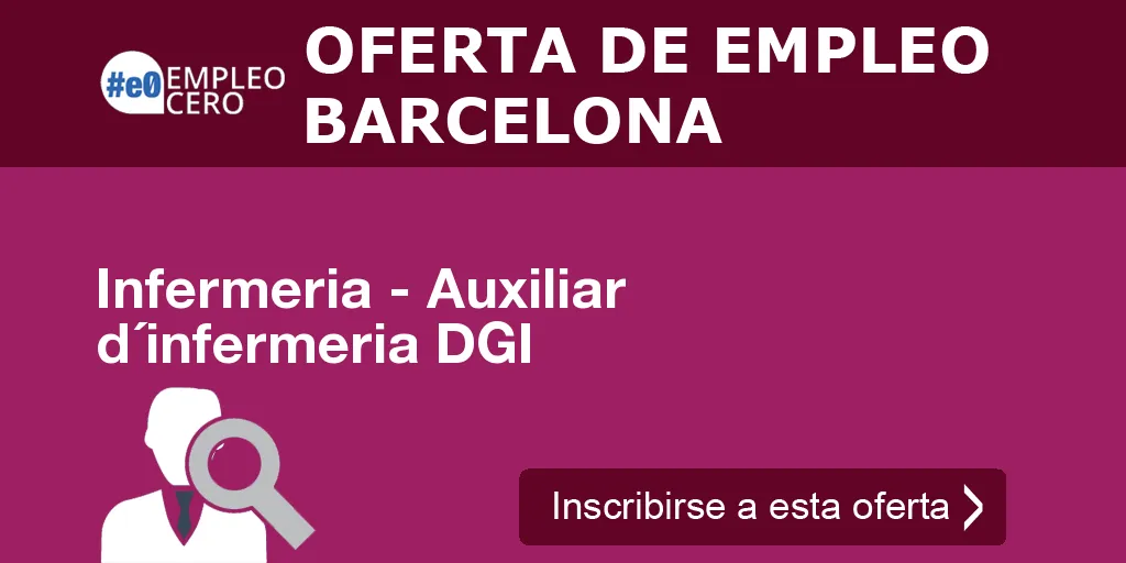 Infermeria - Auxiliar d´infermeria DGI