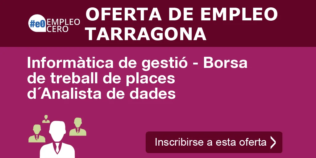 Informàtica de gestió - Borsa de treball de places d´Analista de dades