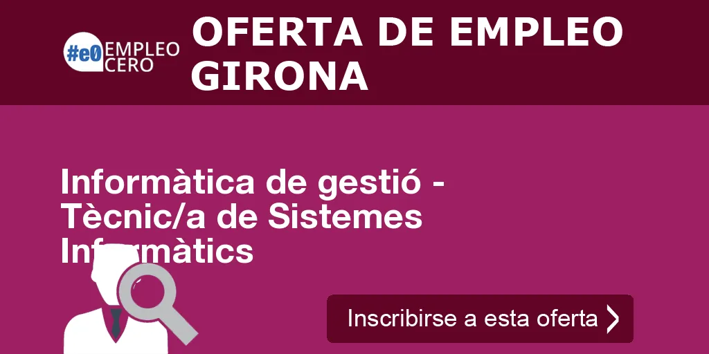 Informàtica de gestió - Tècnic/a de Sistemes Informàtics