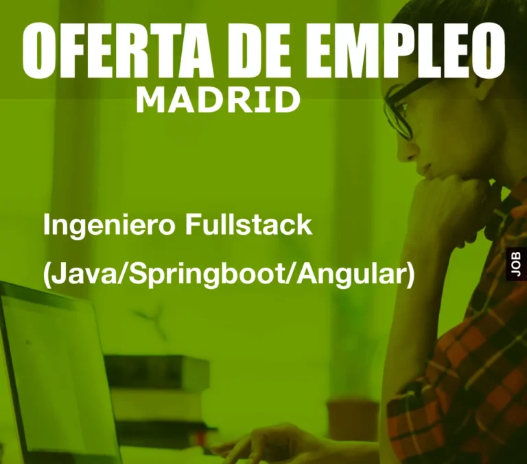 Ingeniero Fullstack (Java/Springboot/Angular)