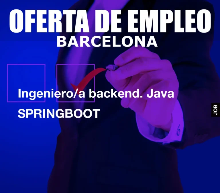 Ingeniero/a backend. Java SPRINGBOOT