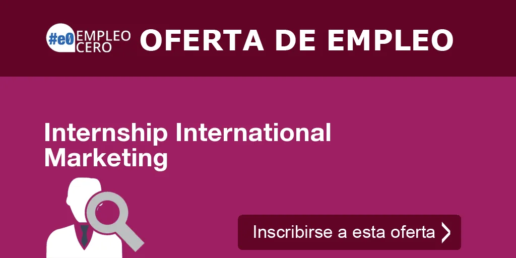 Internship International Marketing