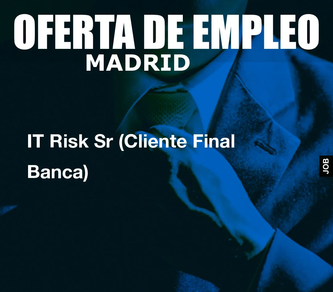 IT Risk Sr (Cliente Final Banca)