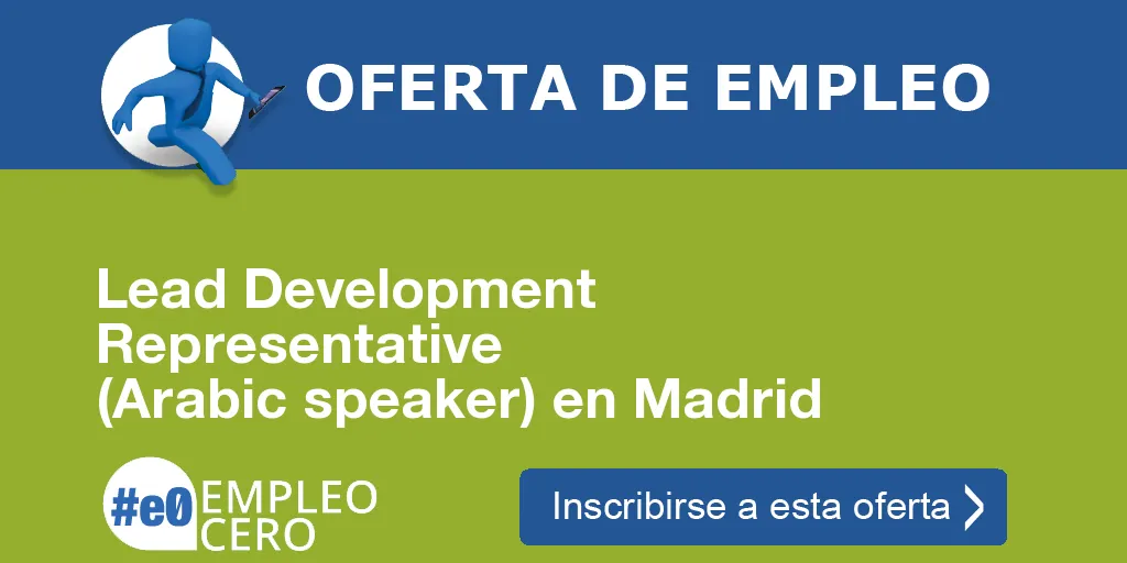 Lead Development Representative (Arabic speaker) en Madrid