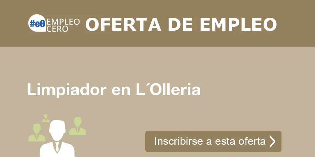 Limpiador en L´Olleria