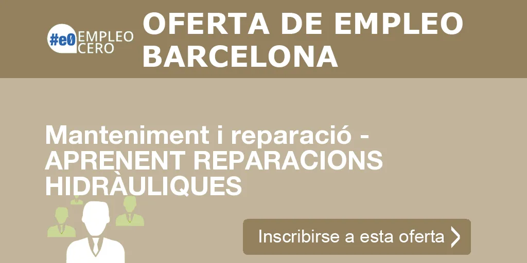 Manteniment i reparació - APRENENT REPARACIONS HIDRÀULIQUES