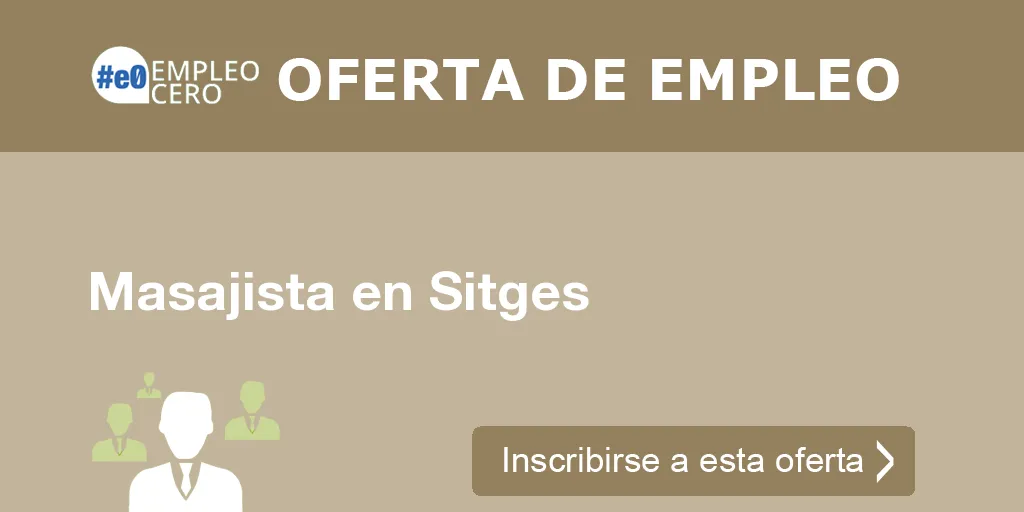 Masajista en Sitges