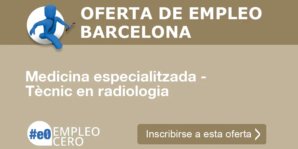 Medicina especialitzada - Tècnic en radiologia