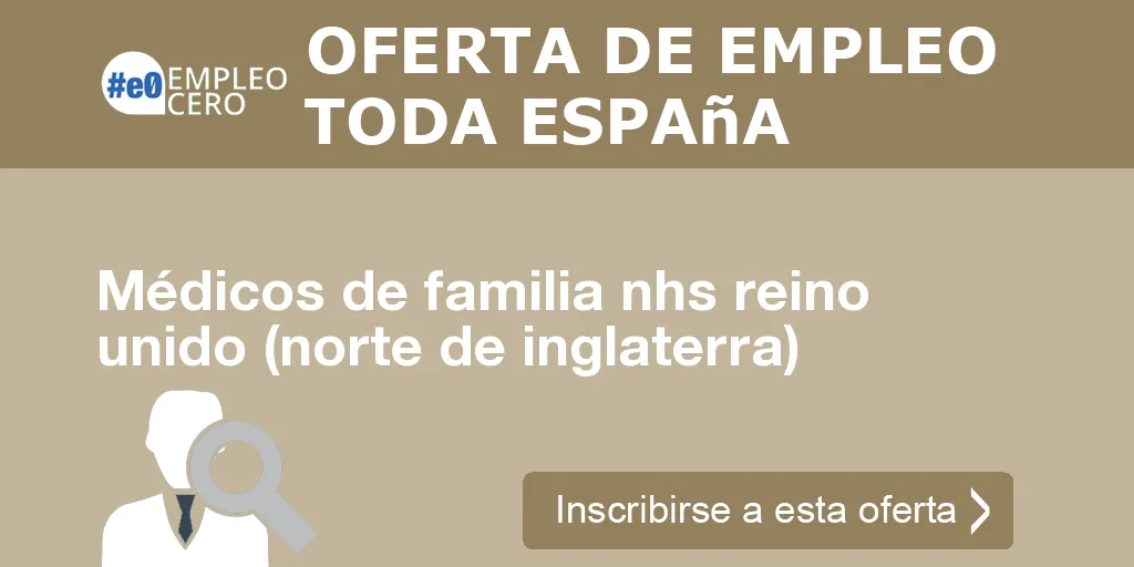 Médicos de familia nhs reino unido (norte de inglaterra)