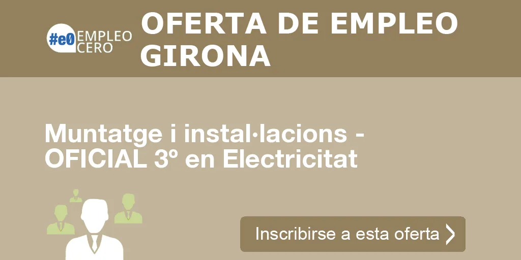 Muntatge i instal·lacions - OFICIAL 3º en Electricitat