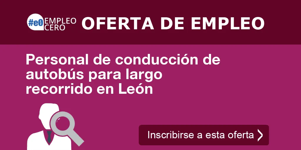 Personal de conducción de autobús para largo recorrido en León