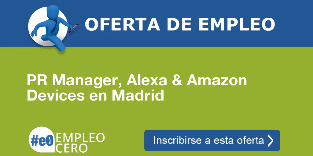 PR Manager, Alexa & Amazon Devices en Madrid