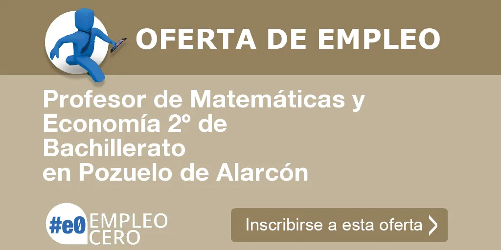 Profesor de Matemáticas y Economía 2º de Bachillerato en Pozuelo de Alarcón