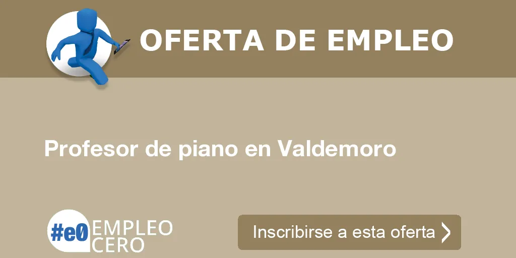 Profesor de piano en Valdemoro