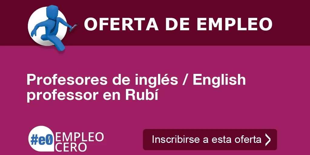 Profesores de inglés / English professor en Rubí