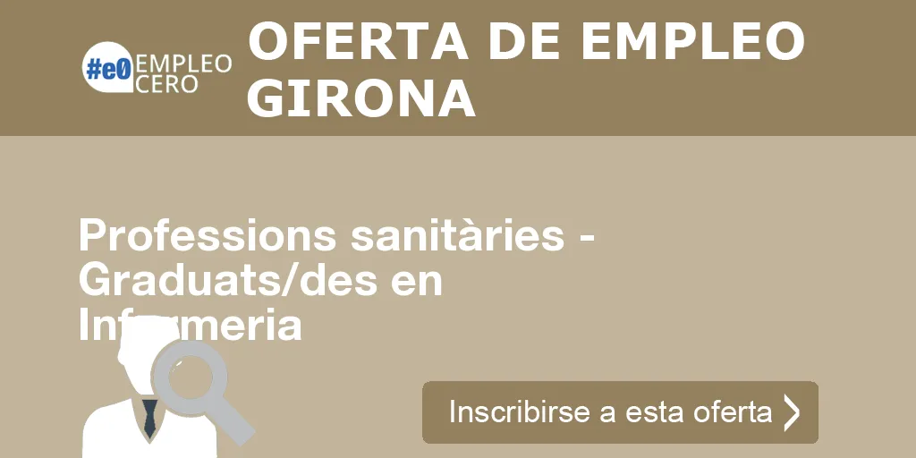 Professions sanitàries - Graduats/des en Infermeria