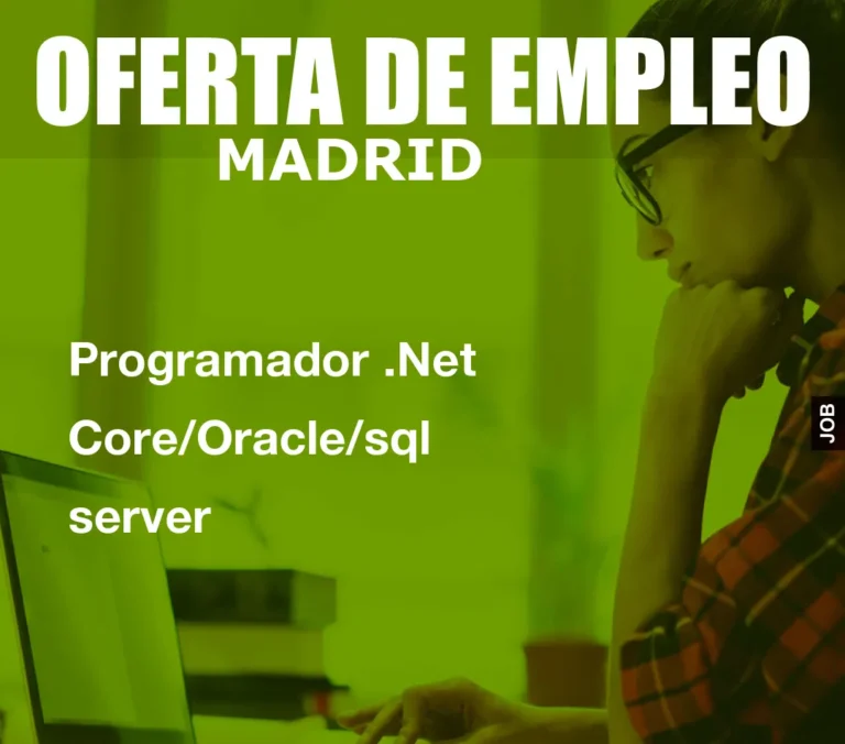 Programador .Net Core/Oracle/sql server