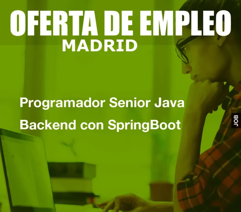 Programador Senior Java Backend con SpringBoot