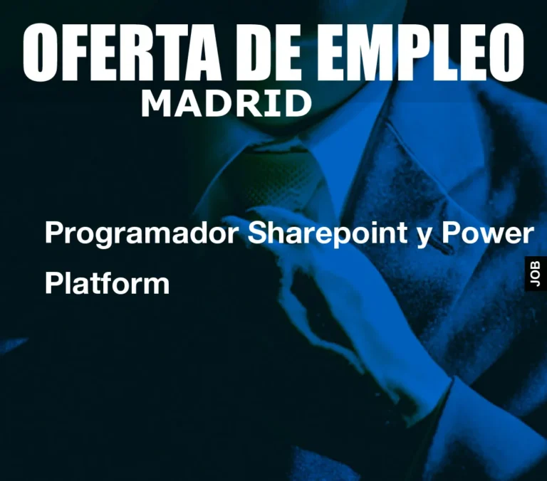 Programador Sharepoint y Power Platform